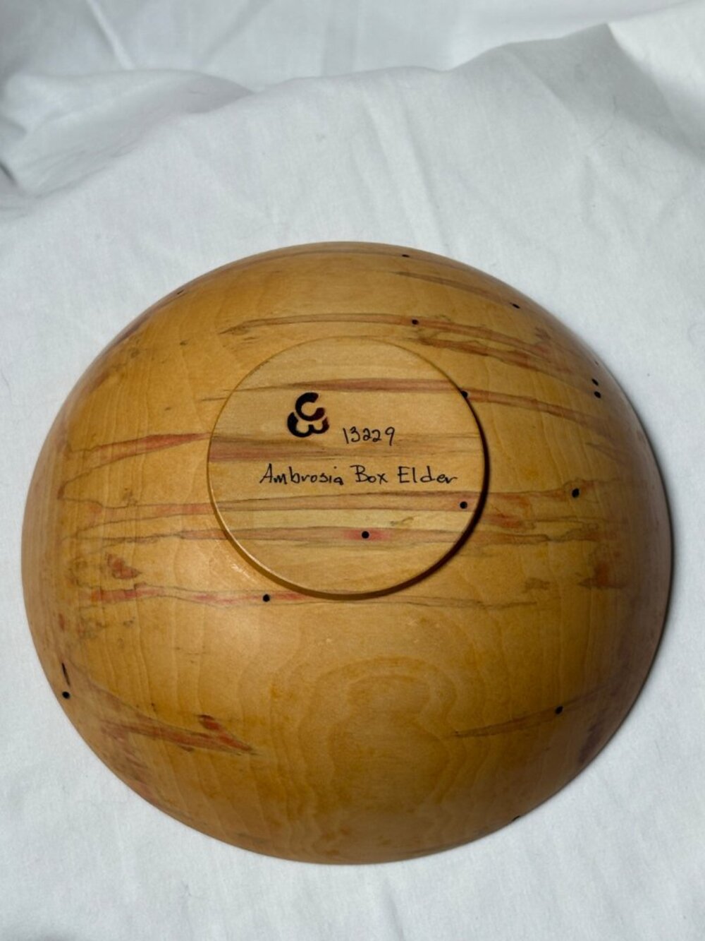 Warren Carpenter Ambrosia Box Elder Bowl • Signed • Hand‑Turned Art - Picture 2 of 9